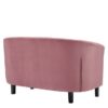 Dusty Rose Velvet Loveseat