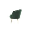 Wide Green Velvet Loveseat