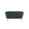 Wide Green Velvet Loveseat