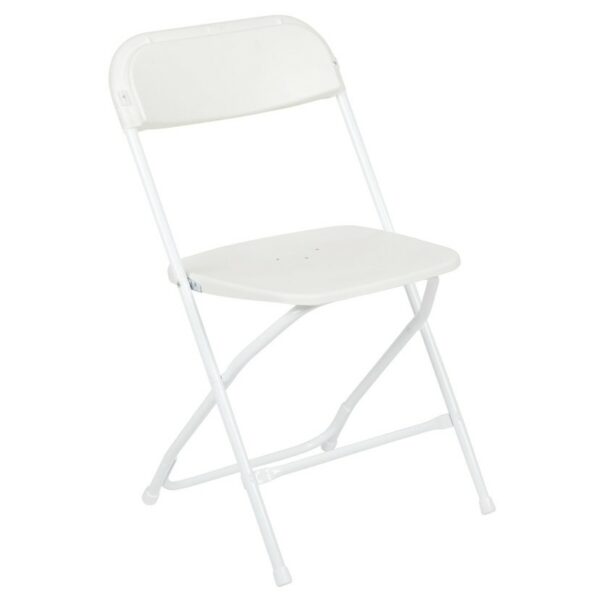 White Textured Folding Chair