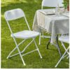 White Textured Folding Chair