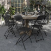 Black Textured Folding Chair - Image 2