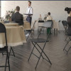 Black Textured Folding Chair - Image 3