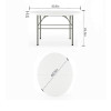 60” Round Plastic Folding Table - Image 5