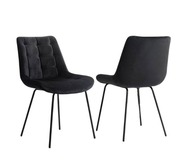 Ivory Velvet Accent Chairs (Set of 2)