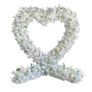 White Heart Floral Arch
