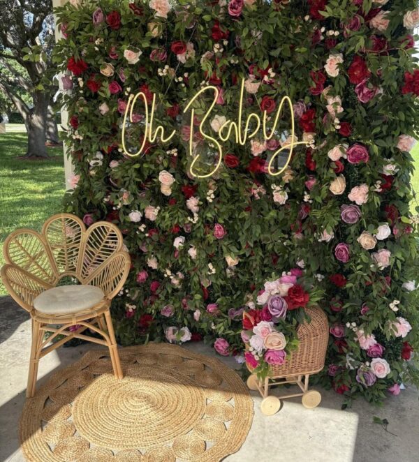 8 x 8 Rose Garden Flower Wall