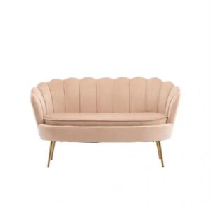 Pink Modern Velvet Loveseat