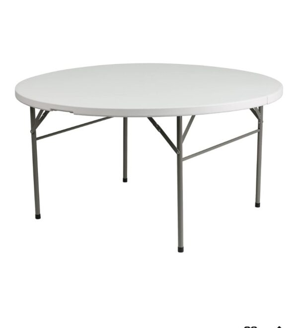 60” Round Plastic Folding Table