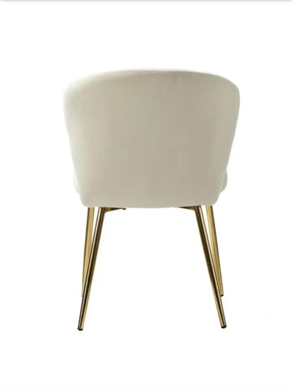 Ivory Velvet Accent Chairs (Set of 2)