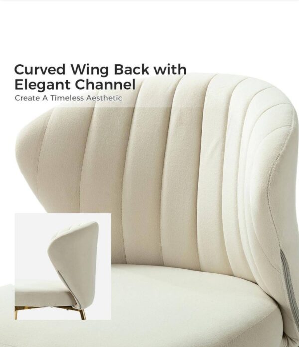 Ivory Velvet Accent Chairs (Set of 2)