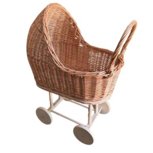 Natural Wicker Baby Carriage