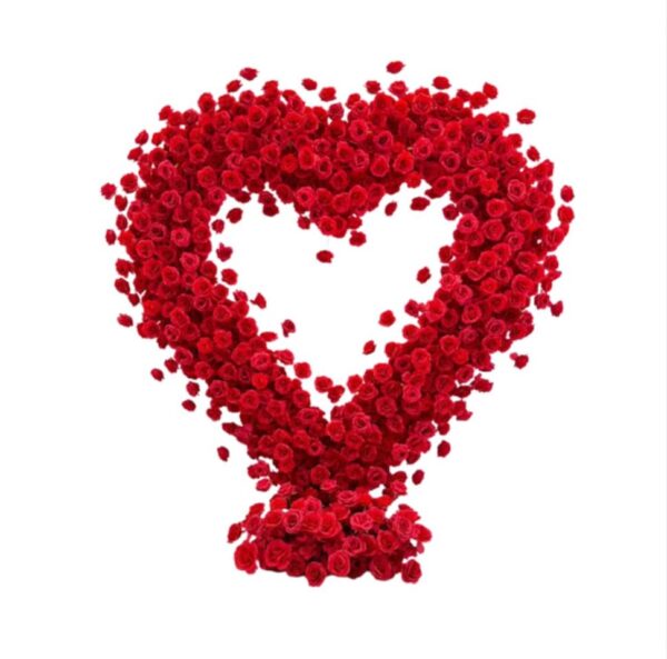 Heart Shaped Red Rose Arch