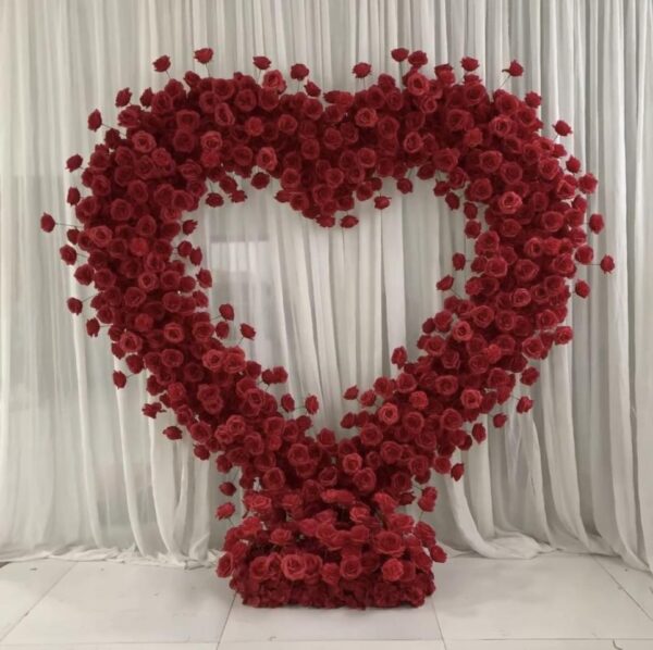 Heart Shaped Red Rose Arch