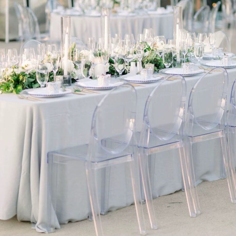 Ghost Chair – Clear Chair event rental from Journey Event Rentals